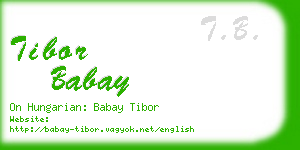 tibor babay business card